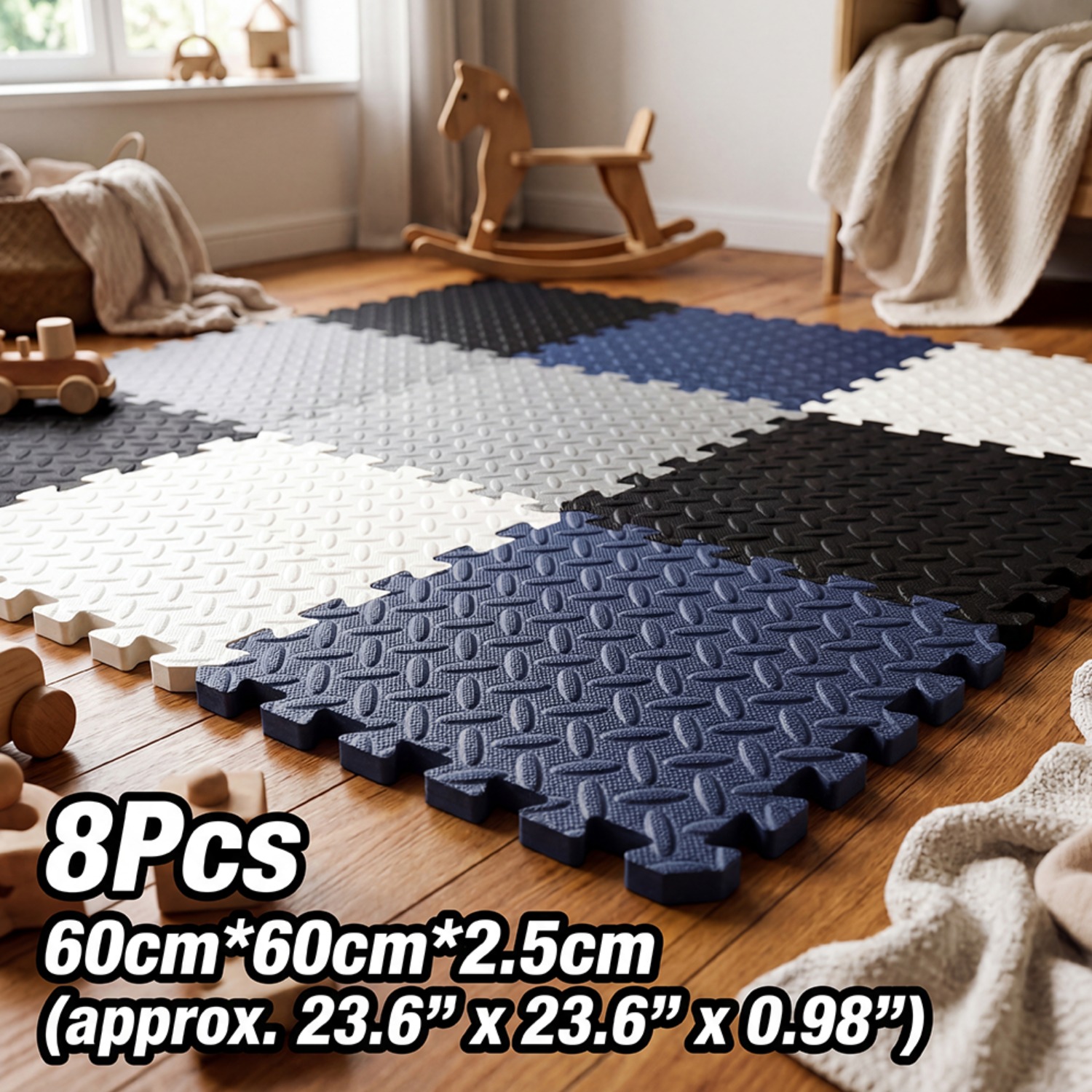 8Pcs 60x60cm EVA Foam Mat Livi - Yoga Fitness Machine review and price