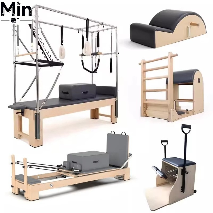 5 Pcs Set Wood Pilates Reforme - Yoga Fitness Machine review and price