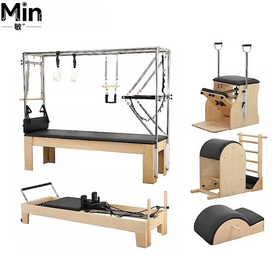 5 Pcs Set Wood Pilates Reforme - Yoga Fitness Machine review and price