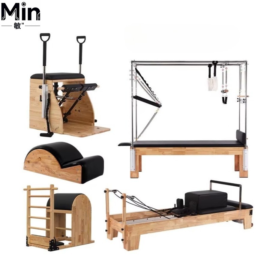 5 Pcs Set Wood Pilates Reforme - Yoga Fitness Machine review and price